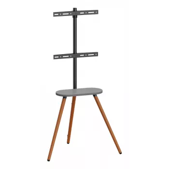 Supporto TV da terra InLine 23133W per schermi 43–65 pollici con ripiano, supporto autoportante