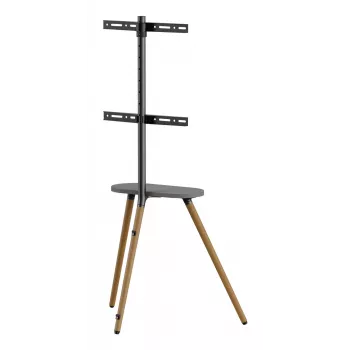 Supporto TV da terra InLine 23133W per schermi 43–65 pollici con ripiano, supporto autoportante
