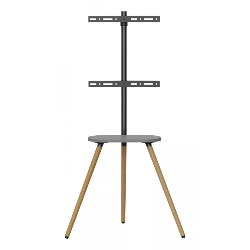 Supporto TV da terra InLine 23133W per schermi 43–65 pollici con ripiano, supporto autoportante