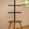 Supporto TV da terra InLine 23133W per schermi 43–65 pollici con ripiano, supporto autoportante