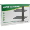 Staffa a parete InLine, per DVD, Bluray, ricevitore satellitare, max. 8 kg, nero