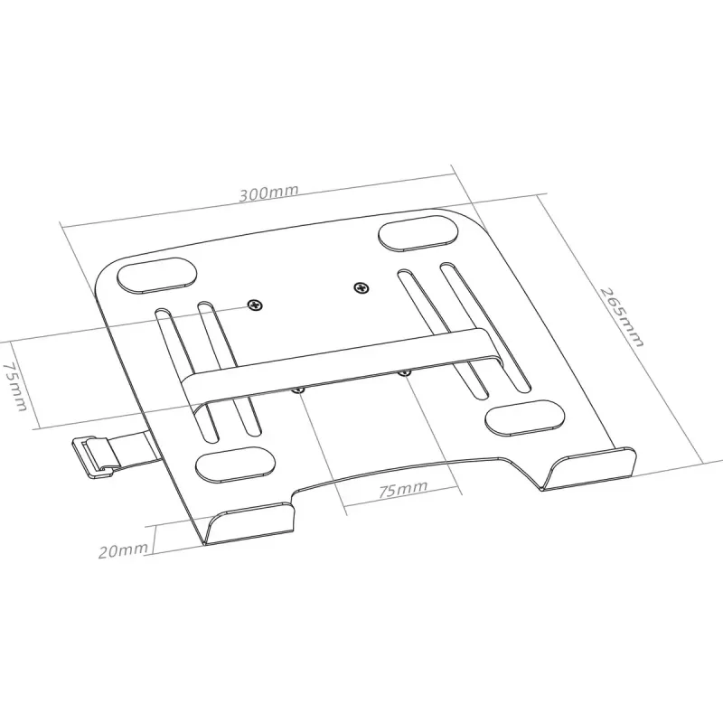 Supporto / stand per notebook InLine con adattatore VESA 75