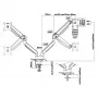 Supporto da tavolo InLine con lift e USB/audio, 2 monitor fino a 81 cm (32 pollici) 9 kg, argento