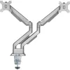 Supporto da tavolo InLine con lift e USB/audio, 2 monitor fino a 81 cm (32 pollici) 9 kg, argento