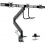 InLine supporto da scrivania con braccio e USB3.0, orientabile, per 3 monitor fino a 27