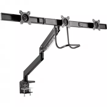 InLine supporto da scrivania con braccio e USB3.0, orientabile, per 3 monitor fino a 27