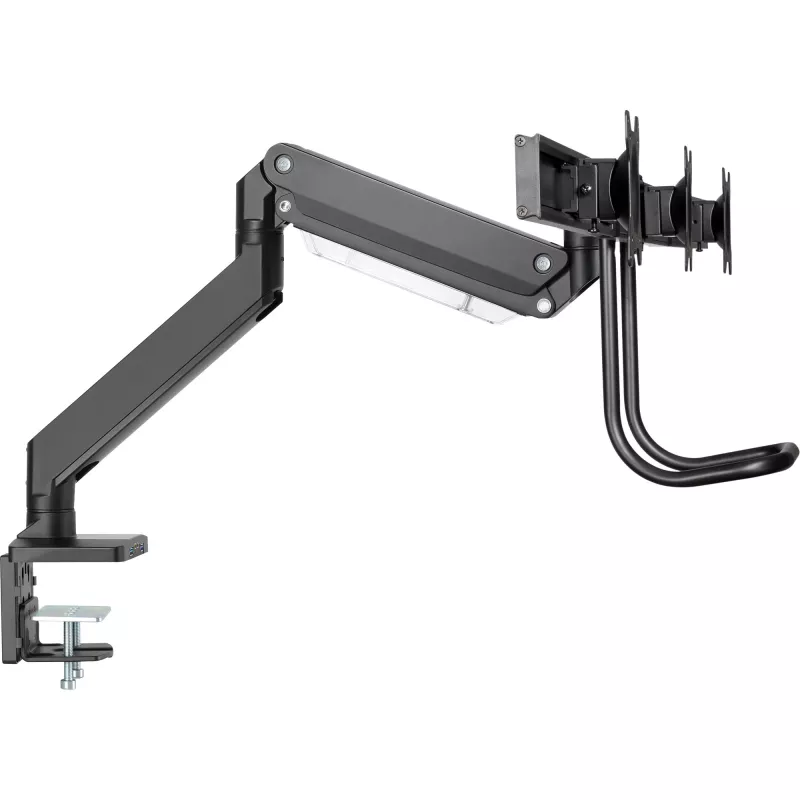 InLine supporto da scrivania con braccio e USB3.0, orientabile, per 3 monitor fino a 27
