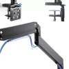 InLine supporto da scrivania con braccio e USB3.0, orientabile, per 3 monitor fino a 27