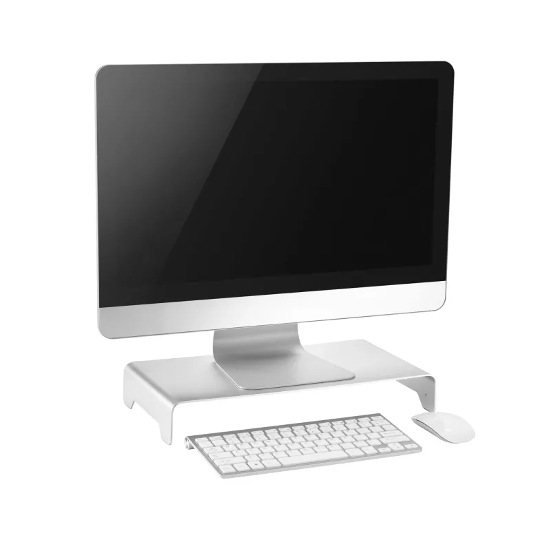 Piattaforma per monitor InLine in alluminio 63 mm max. 10 kg autoportante argento 23175A