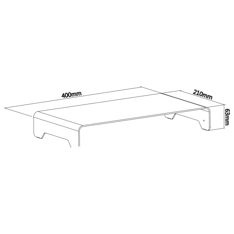 Piattaforma per monitor InLine in alluminio 63 mm max. 10 kg autoportante argento 23175A