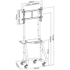Carrello multimediale InLine 23177A per TV LED 37 pollici–80 pollici, max. 80 kg