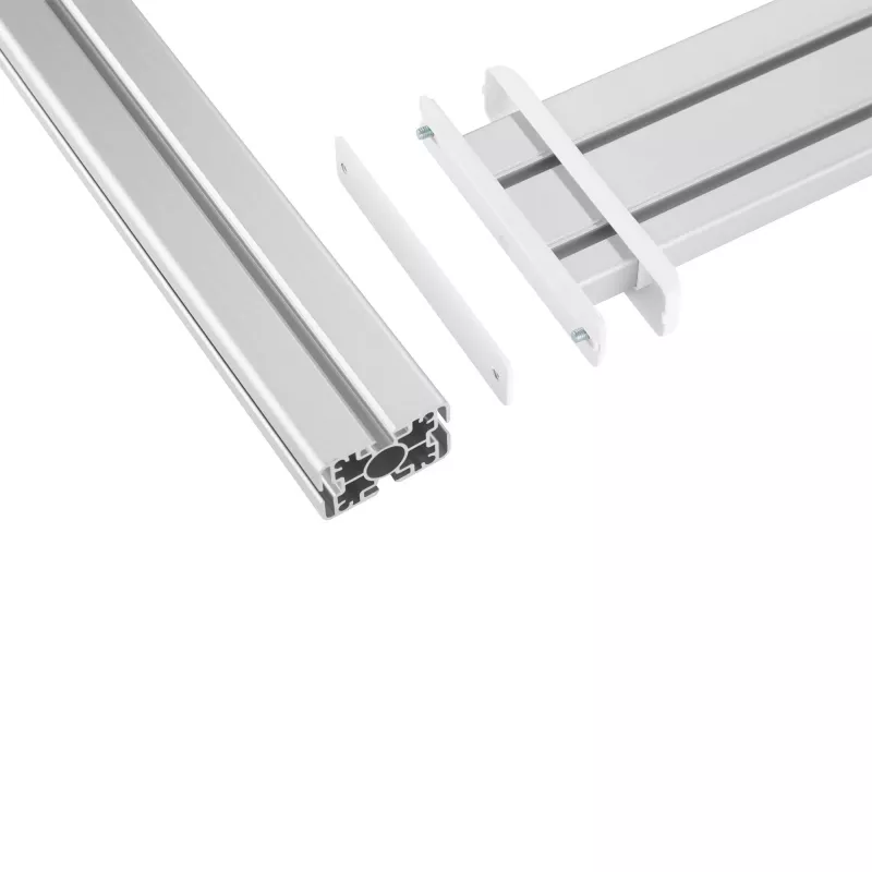 Pannello da tavolo Slatwall InLine 23181E in alluminio 1 m con 2 supporti 0,43 m