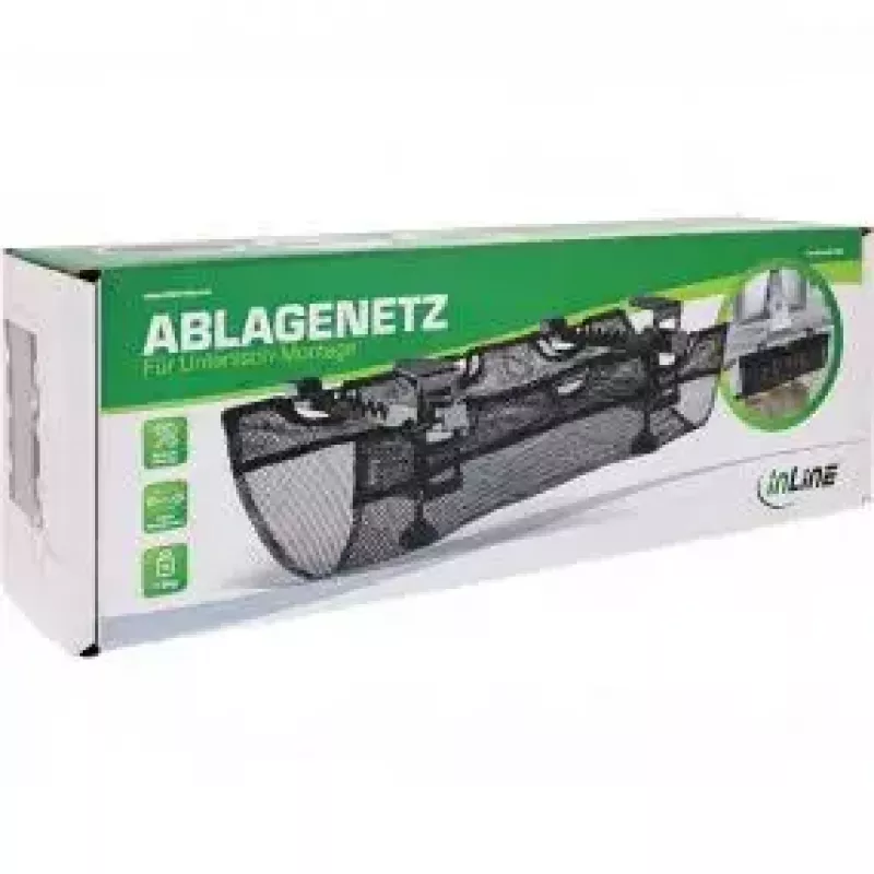 Canalina portacavi InLine 23199B nero rete di contenimento sottotavolo 610x240x390 mm