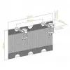 Canalina portacavi InLine 23199B nero rete di contenimento sottotavolo 610x240x390 mm