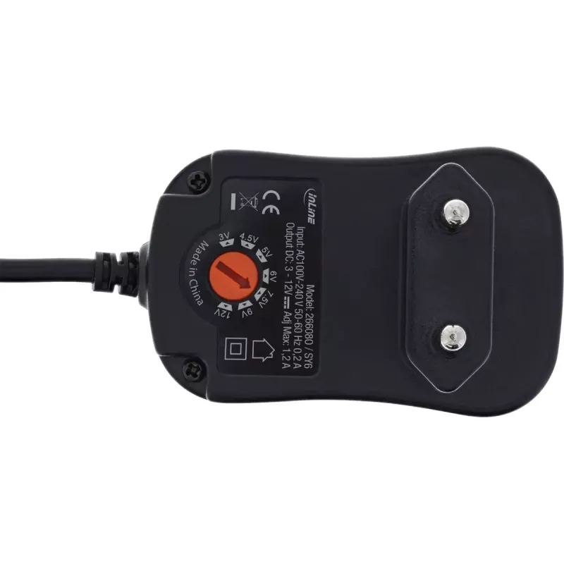 InLine alimentatore universale 12W, 110-240V a 3-12V, max 1200mA