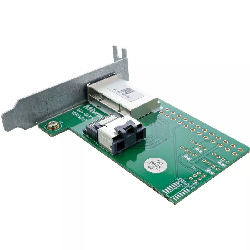 Staffa adattatore SAS Low-Profile InLine esterna SFF-8088 / interna SFF-8087