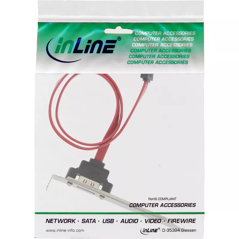 InLine 27902 staffa eSATA, connettore femmina eSATA su SATA interno, 0,5 m
