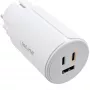 InLine alimentatore USB PD, caricabatterie GaN, 3 porte, Dual-USB-C + USB-A, 65W, bianco