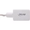 InLine alimentatore USB, caricabatterie USB-A + USB-C, 33W, PD + QC, bianco