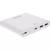 InLine alimentatore USB, caricabatterie GaN, 4 porte, 2x USB-C + 2x USB-A, 120W, bianco