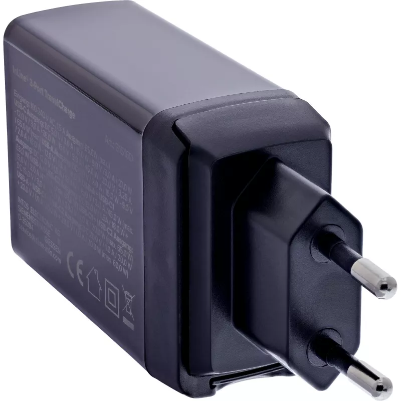 InLine 31516D caricabatterie mobile universale nero AC ricarica rapida da interno