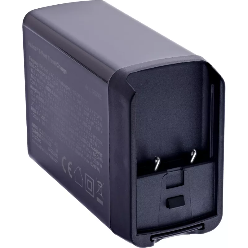 InLine 31516D caricabatterie mobile universale nero AC ricarica rapida da interno