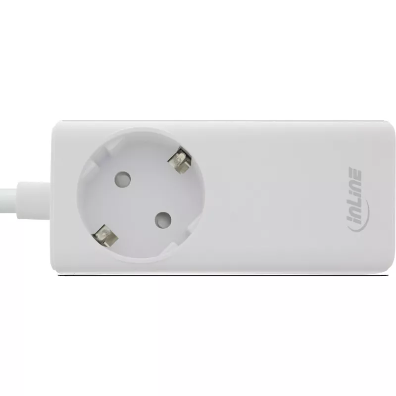 Alimentatore USB InLine, caricabatterie GaN, 2x USB-C, 1x USB-A, PD 3.0, presa di sicurezza