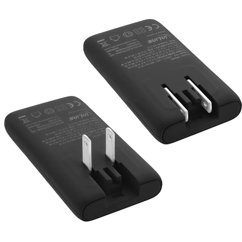 Alimentatore USB caricabatterie InLine 31519B Dual USB-C 65W adattatore di rete con due porte USB-C