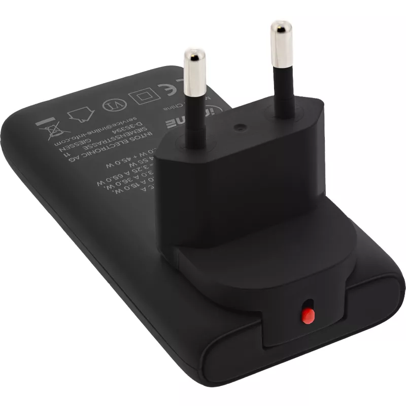 Alimentatore USB caricabatterie InLine 31519B Dual USB-C 65W adattatore di rete con due porte USB-C