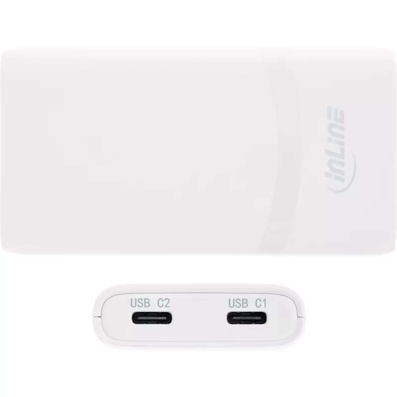 Alimentatore USB InLine 31519C Dual USB-C 65W – doppia porta USB-C, 65 W di potenza totale