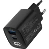Alimentatore USB PD InLine, caricabatterie GaN, 2 porte, USB-C + USB-A, 30W, con display