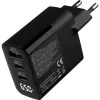 Alimentatore USB PD InLine, caricabatterie GaN, 3 porte, USB-C + USB-A, 65 W, con display