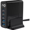 Alimentatore USB PD InLine, caricabatterie GaN, 5 porte, USB-C + USB-A, 140W, con display