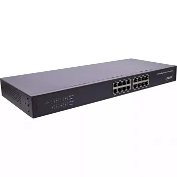 Switch di rete InLine Gigabit 16 porte, 1Gb/s, 19 pollici 1U, senza ventola