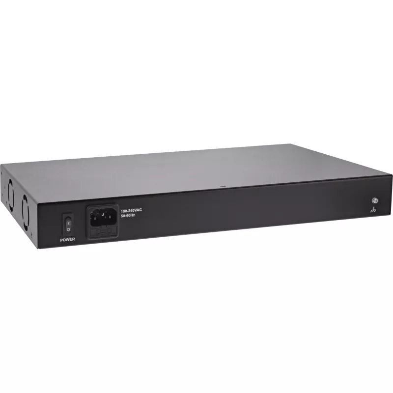 Iniettore hub InLine PoE+ Gigabit 16 porte PoE+, 19 pollici 1U, staffe incluse, 2 ventole
