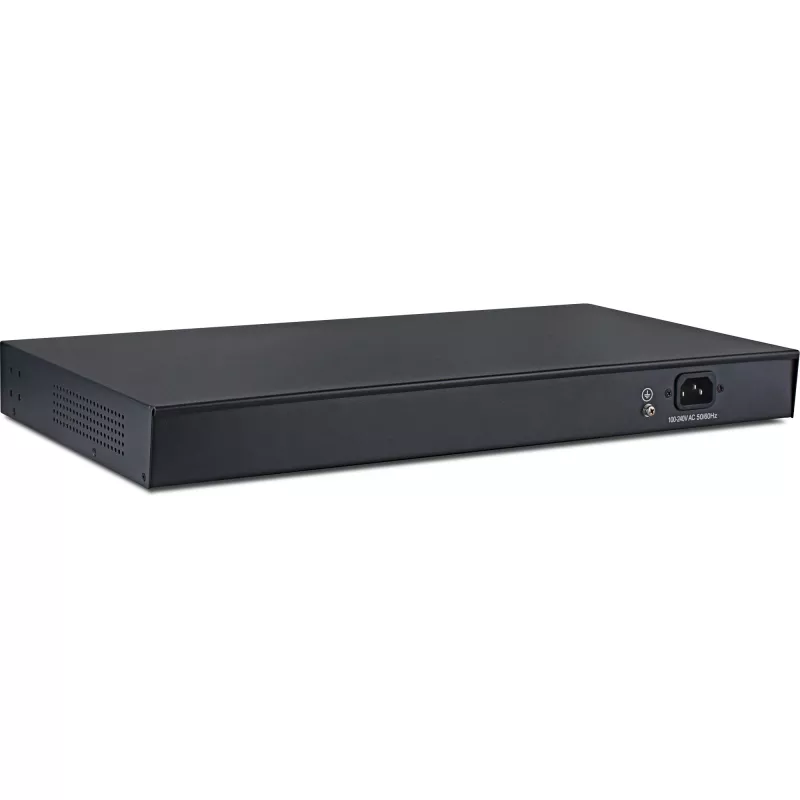 InLine switch di rete PoE+ Gigabit 24 porte, 1 Gb/s, 2xSFP, 19 pollici 1HE (con staffe)