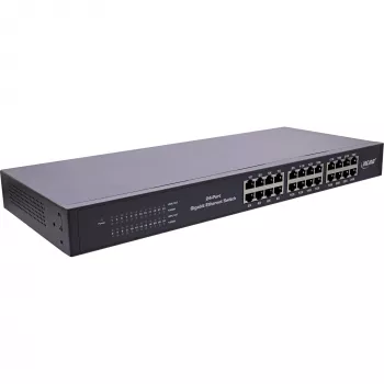 Switch di rete InLine Gigabit 24 porte, 1 Gb/s, 48,26 cm (19 pollici), 1U, metallo, senza ventola