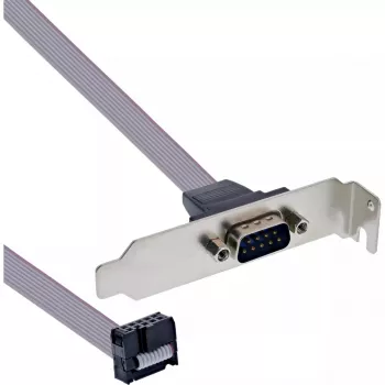 Staffa slot InLine DB9 connettore maschio su header interno 10 pin diretto 1:1 0,6 m