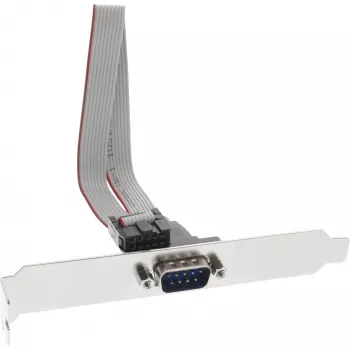 Staffa slot InLine DB9 connettore maschio su connettore femmina interno 10 pin, 0,25 m
