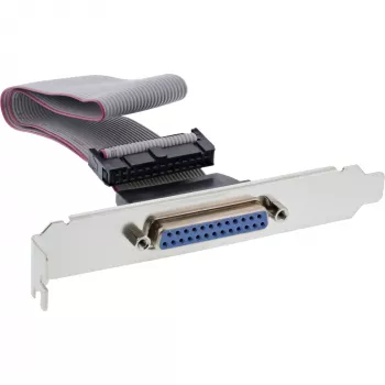 Staffa slot parallela InLine con connettore femmina Sub-D 25 poli / connettore femmina 26 poli, 0,5 m