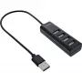 Hub USB 2.0 InLine 4 porte, connettore maschio Type-A su 4x connettore femmina Type-A, nero, 30 cm, sottile