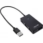 Hub USB 2.0 InLine 4 porte, connettore maschio Type-A su 4x connettore femmina Type-A, nero, 30 cm