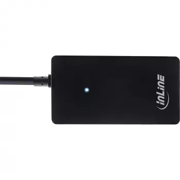 Hub USB 2.0 InLine 4 porte, connettore maschio Type-A su 4x connettore femmina Type-A, nero, 30 cm