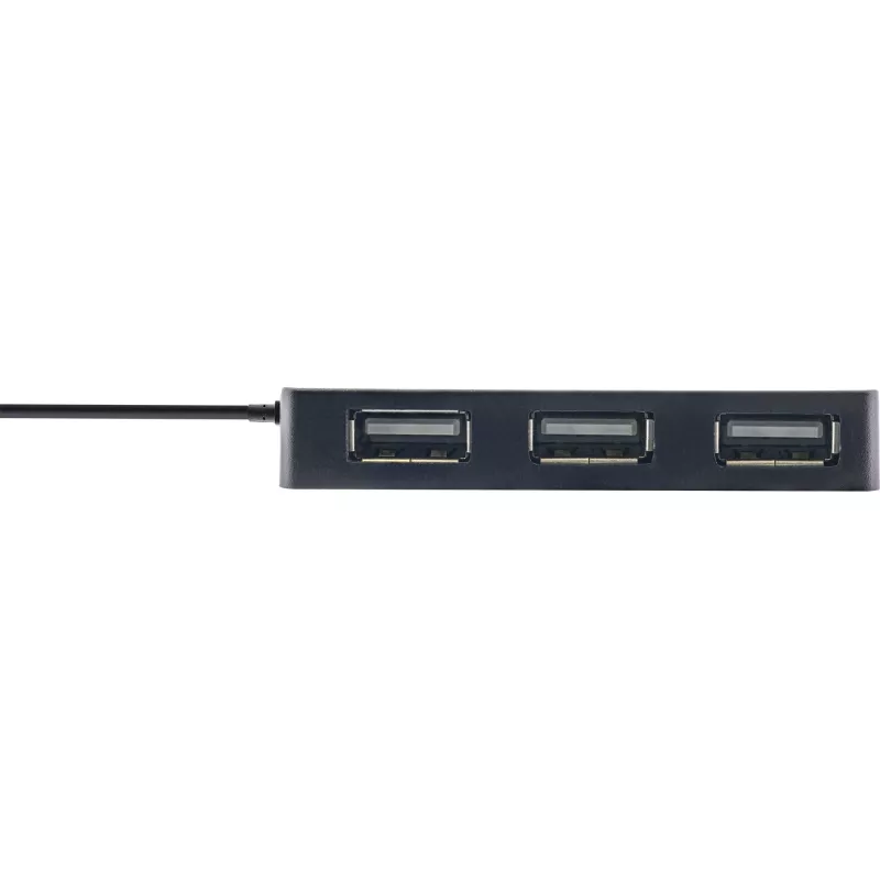 Hub USB 2.0 InLine 4 porte, connettore maschio Type-A su 4x connettore femmina Type-A, nero, 30 cm