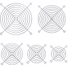 Griglia di protezione per ventola InLine in metallo cromato, 120x120mm