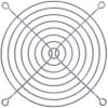 Griglia di protezione per ventola InLine in metallo cromato, 120x120mm