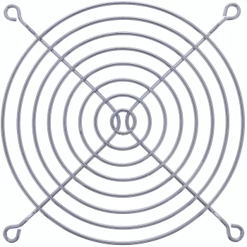 Griglia di protezione per ventola InLine in metallo cromato, 120x120mm