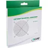 Griglia di protezione per ventola InLine in metallo cromato, 120x120mm