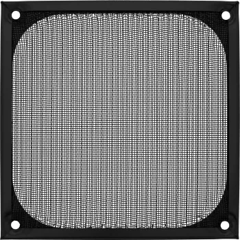 Filtro in alluminio per griglia ventola InLine, nero, 120x120mm