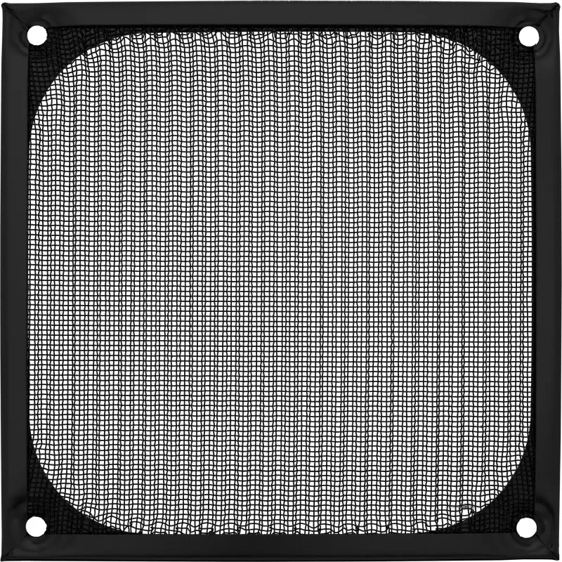 Filtro in alluminio per griglia ventola InLine, nero, 120x120mm